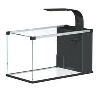 PawHut Aquarium, 24 L en verre trempé avec filtre, lumière LED et pompe à eau