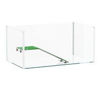 PawHut Aquarium pour tortues Terrarium pour tortues avec plateforme rampe et vue panoramique 360° 60x35x28 cm Blanc