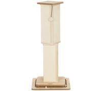 PawHut Arbre à chat 3-en-1 avec rail de jeu, balle de jeu, sisal, jusqu'à 10 kg, 39,5 x 39,5 x 87 cm, Chêne/Crème
