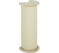 PawHut Arbre à chat, 85 cm, arbre à chat, colonne griffoir, griffoir pour chats, protection anti-griffes pour meubles avec corde en sisal, protection anti-basculement, peluche, blanc crème