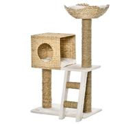 PawHut Arbre à chat grimpeur Hauteur 100,5 cm avec coussins et échelle