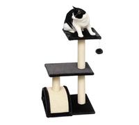 PawHut Arbre à Chat Arbre à Grimper griffoir pour Chat Hauteur 72 cm Balle Suspendue Gris foncé