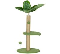 PawHut Arbre à chat arbre à grimper pour chat hauteur 83 cm avec griffoir en jute, balles jouets, plates-formes en peluche