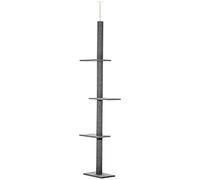 PawHut Arbre à Chat du Sol au Plafond dim. 43L x 27I x 228-260H cm Gris