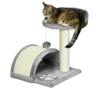 PawHut Arbre à Chat grattoir pour Chatons avec Poteau et activité Gris | Grimpeur, Balle suspendue