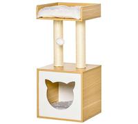 PawHut Arbre à Griffer Sisal avec Plateforme Supérieure et Jouet Suspendu Hauteur 81cm Aosom France