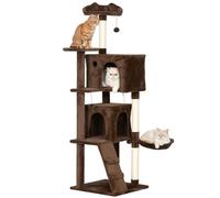 PawHut Arbre à Chat griffoir Tour d'escalade 160 cm Marron