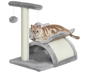 PawHut Arbre à Chat, Pont à Griffer en Sisal, Tunnel Demi-Rond, 43 cm, Gris