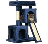 PawHut Arbre chatons intérieur, 83 cm poteau griffer, bleu marine