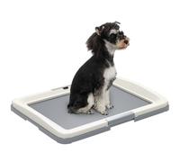 PawHut Bac à litière et Coussin d'entraînement pour Chien 63x49x6cm | Bac pour animal, support de coussin pour toilettes pour chiot, intérieur, balcon, extérieur