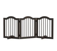 PawHut Barrière de sécurité Chien en 3 Parties, 154,5 x 61 cm Pliable Barrière pour Chien avec Porte, Barrière de sécurité avec 2 Pieds de Support, Barrière d'escalier indépendante pour Cuisine,