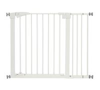 PawHut Barrière de sécurité pour Chien Animaux sans perçage avec Fermeture Automatique Double Verrouillage opération à Une Main Largeur 76-103 cm Hauteur 77 cm Blanc