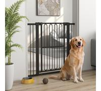 PawHut Barrière de Sécurité pour Porte de Chien, 76-104 cm Sans Perçage, Barrière d'Escalier