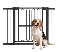 PawHut barrière d'escalier barrière de sécurité de Porte sans perçage 76-104 cm de sécurité en Acier pour Chiens, Animaux domestiques escaliers, Porte, Noir