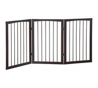 PawHut Barrière de sécurité pour animaux domestique barriere escalier barrière modulable pliable 160L x 76H cm MDF