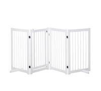 PawHut Barrière pour Chien autoportante 220x91cm Blanc