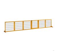 PawHut - Barrière pour chien - Bois de pin - 432x36x70cm - Jaune