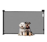 PawHut Barrière rétractable pour Chien 0-144 cm Barrière Extensible pour Animaux de Compagnie avec Interrupteur de Verrouillage pour Les escaliers, Les Portes et Les couloirs Noirs