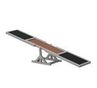 Agility Sport Pour Chien Bascule - Bascule Pour Chien - Équipement Entrainement Chien - Bois Sapin Pré-Huilé Feutre Bitumé Antidérapant Brique Gris