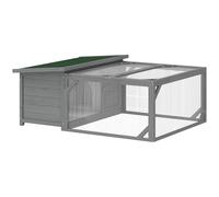 PawHut Cage Petits Animaux Toit asphalté ouvrant 125.5x100x49cm Gris