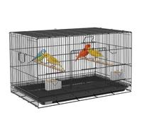 PawHut Cage pour canaris et perruches 30"x18"x18" Noir