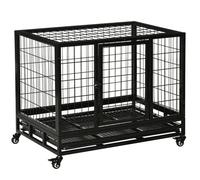 PawHut - Cage pour chien - Métal - 92x62x75cm - Noir