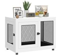 PawHut Cage pour Chiens Interieur Table d'Appoint 94 x 60 x 71,5 cm Blanc