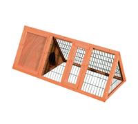 PawHut Cage pour Lapins et Animaux Domestiques en Bois de Sapin 118 x 50 x 45 cm