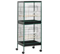 PawHut Cage pour oiseaux 51.5x50x140cm Vert
