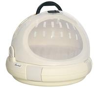 PawHut Caisse de Transport Niche pour Chat Maison pour Chat Portable Panier Lavable Coussin Amovible pour Chat ou peitie Chien Nettoyage Facile 41 x 41 x 35,2 cm Beige