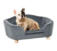 PawHut Canapé-lit pour Chien avec Coussin Doux pour Chiens de Taille XS - Gris