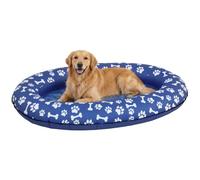 PawHut Canot Gonflable pour Chien 40kg 155x104x25cm Bleu | Tapis d'eau flottant pliable, radeau gonflable pour chien avec poignées, radeau flottant