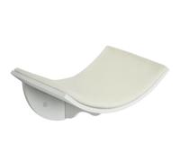 PawHut Chaise Longue pour Chats Chaise Longue Murale Lit pour Chat Étagère pour Chat Montage Mural Coussin en Peluche Blanc 41 x 28 x 21 cm