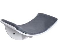 PawHut Chaise longue pour chats Chaise longue murale Lit pour chat Étagère pour chat Montage mural Coussin en peluche Gris 41 x 28 x 21 cm