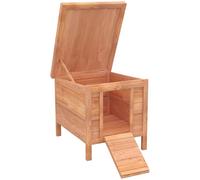 Clapier De Sol Niche Enclos Pour Lapin Porte Rampe Verrouillable 2 En 1 Toit Ouvrant Bitumé Bois Sapin Pré-Huilé