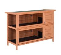 PawHut - clapier - Bois - 137x50x93cm - Rouge