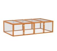 PawHut - clapier - Bois - 181x100x48cm - Marron