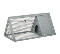 PawHut - Clapier - Bois de Sapin - 116x62.2x52.5cm - Gris