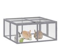 PawHut Clapier d'extérieur, maison pliable pour cochons d'Inde, enclos portable pour lapins, cage à poules, poulailler avec toit ouvrant, pour 3 lapins, canards, poules, 110 x 105 x 50 cm