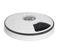 PawHut Distributeur de Nourriture pour Animaux de Compagnie Intelligent gamelle d'alimentation mangeoire Automatique pour Chien et Chat 6 Compartiments Fonction de Musique minuterie Blanc Gris
