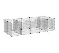 PawHut - Enclos parc modulable pour petits animaux - Acier - 175x70x45cm - Noir