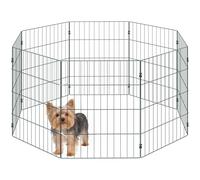 PawHut Enclos pliable à 8 panneaux pour chiots, parc de jeu pour intérieur/extérieur, avec piquets de mise à la terre, 60 cm de hauteur