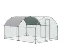 PawHut - Enclos Poulailler - Acier Galvanisé - 280x380x197cm - Argent