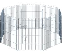 PawHut Enclos pour chiots Clôture pour chiots Parc pour chiots Grille pour animaux 8 pièces L63 x H76 cm