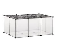 PawHut Enclos pour Petits Animaux clôture pour Animaux domestiques Parc pour Chiot Rongeur DIY avec Portes 16 Panneaux