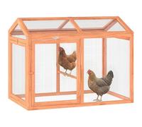 Poulailler modulable - PawHut - enclos extérieur avec perchoir - pour 2 poules - bois - 104x70,5x84cm - naturel
