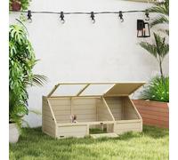 PawHut Enclos pour tortues, Enclos extérieur pour tortues, Design sans fond, Facile à ouvrir, Maison pour tortues, Bois naturel