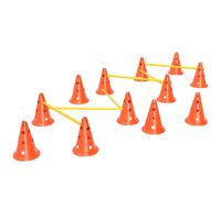 PawHut Ensemble d'Agilité pour Chien 6 Pièce, Parcours d'Obstacle hauteur réglable avec Sac de Transport, Orange