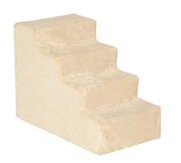 PawHut Escalier pour Chien à 4 Marches Antidérapante 60x35x44cm Beige | Escalier pour Chat, Échelle pour Animaux de Compagnie, Housse Amovible et Lavable