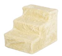 PawHut Escalier pour chiens à 3 marches avec housse amovible et lavable Rampe pour chiens pour lit canapé 46x35x35 cm Beige